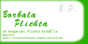 borbala plichta business card